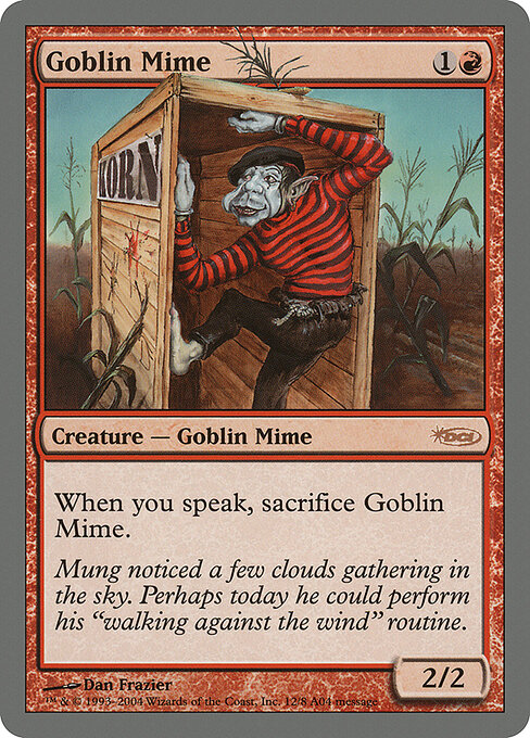Goblin Mime - Arena League 2004 (#12) - Illustrated by Dan Frazier - Magic: The Gathering Card