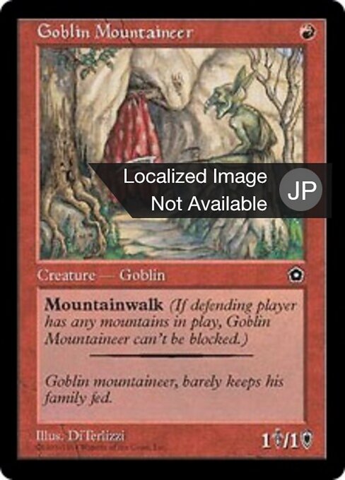 Goblin Montanhês (Goblin Mountaineer) - Ninth Edition (#193) - Illustrated by Pete Venters - Magic: The Gathering Card