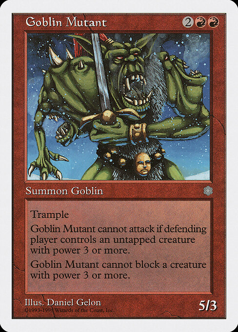 Mutant gobelin (Goblin Mutant) - Ice Age (#188) - Illustrated by Daniel Gelon - Magic: The Gathering Card