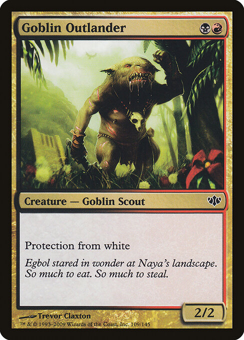 Goblin-Aussiedler (Goblin Outlander) - Conflux (#109) - Illustrated by Trevor Claxton - Magic: The Gathering Card