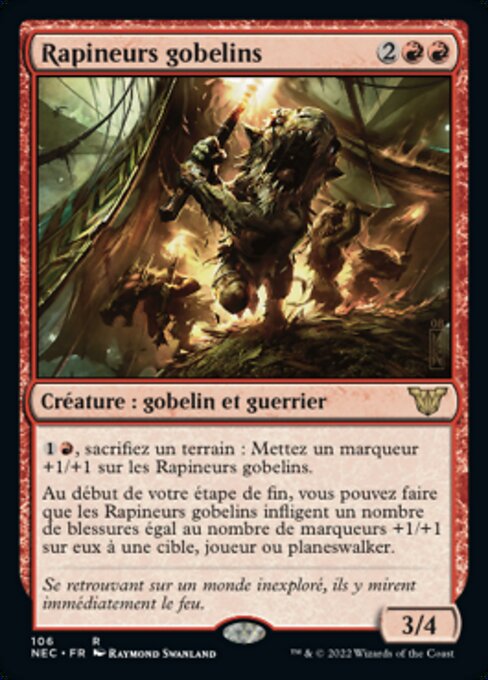 ゴブリンの壊し走り (Goblin Razerunners) - Conflux (#64) - Illustrated by Raymond Swanland - Magic: The Gathering Card