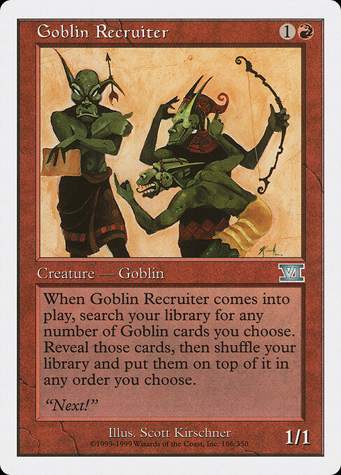 Goblin Recruiter - Classic Sixth Edition Magic card