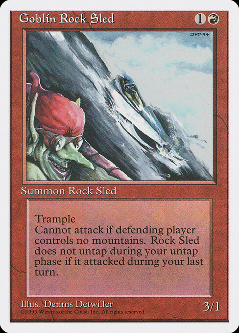 Goblin Rock Sled - Fourth Edition Magic card
