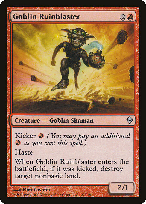 Goblin Ruinblaster - Zendikar Magic card
