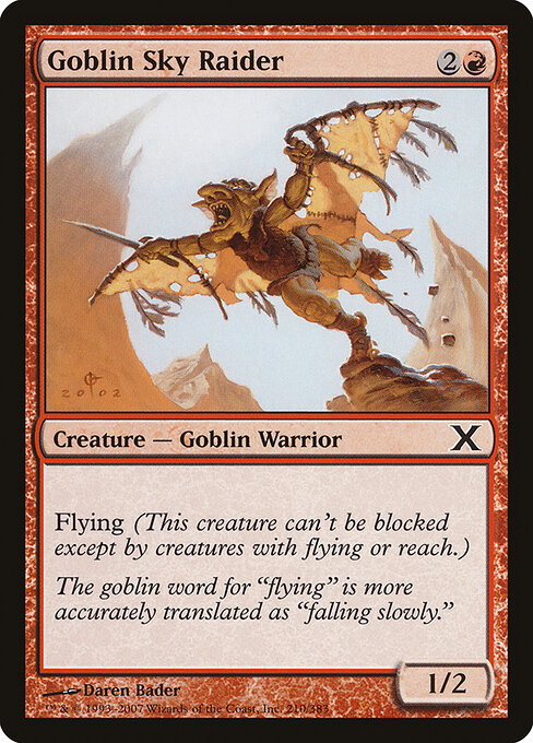 Goblin Sky Raider - Tenth Edition Magic card