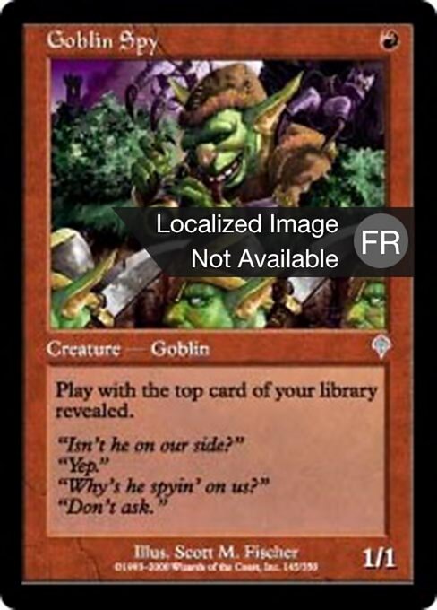 Espião Goblin (Goblin Spy) - Invasion (#145) - Illustrated by Scott M. Fischer - Magic: The Gathering Card