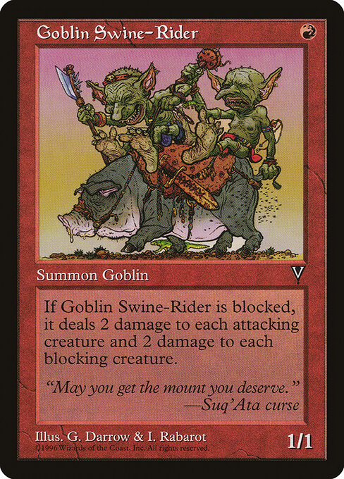 Goblin Swine-Rider - Visions Magic card