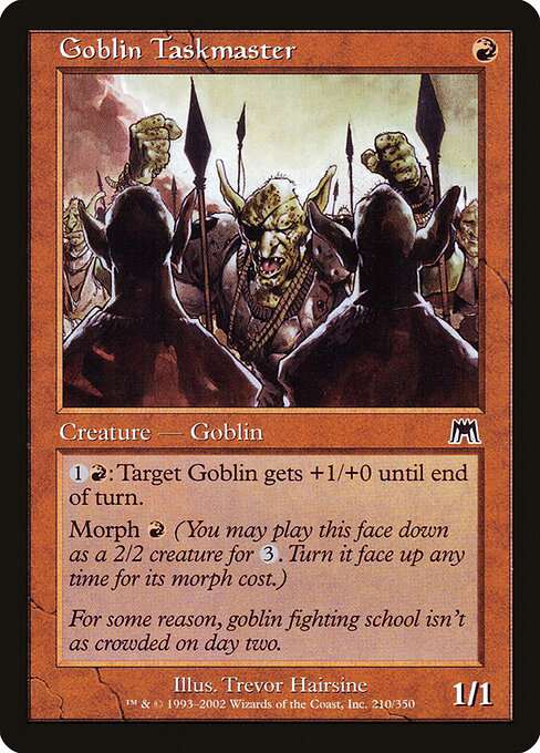 Sorvegliante Goblin (Goblin Taskmaster) - Onslaught (#210) - Illustrated by Trevor Hairsine - Magic: The Gathering Card