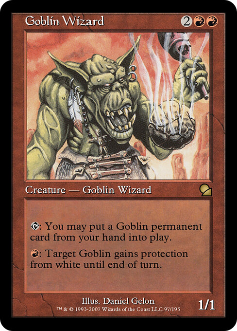 Goblin Wizard - Masters Edition (#97) - Illustrated by Daniel Gelon - Magic: The Gathering Card