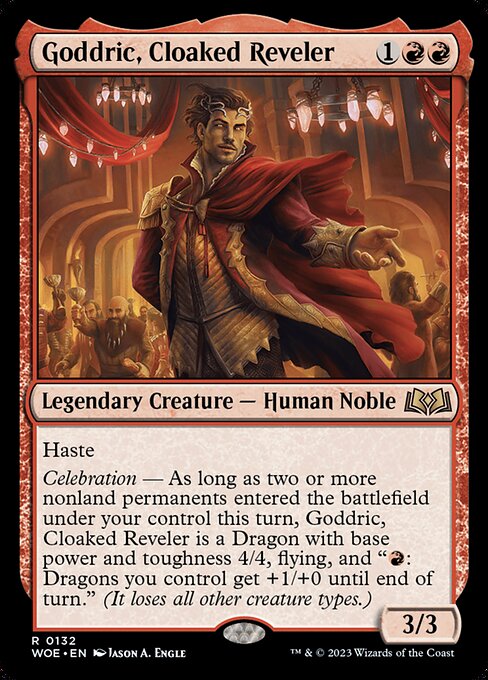 Goddric, Cloaked Reveler - Wilds of Eldraine Magic card