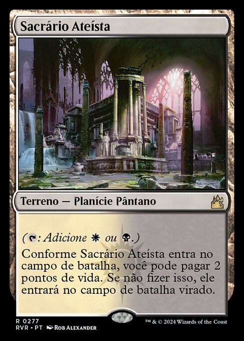 神無き祭殿 (Godless Shrine) - Ravnica Remastered (#277) - Illustrated by Rob Alexander - Magic: The Gathering Card