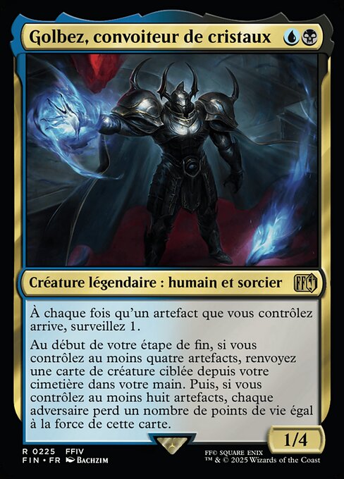 Golbez, convoiteur de cristaux (Golbez, Crystal Collector) - Final Fantasy (#225) - Illustrated by Bachzim - Magic: The Gathering Card