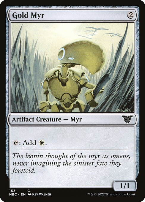 Gold Myr - Neon Dynasty Commander Magic card