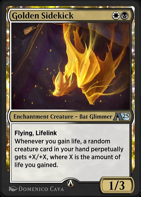 Golden Sidekick - Alchemy: Duskmourn (#23) - Illustrated by Domenico Cava - Magic: The Gathering Card