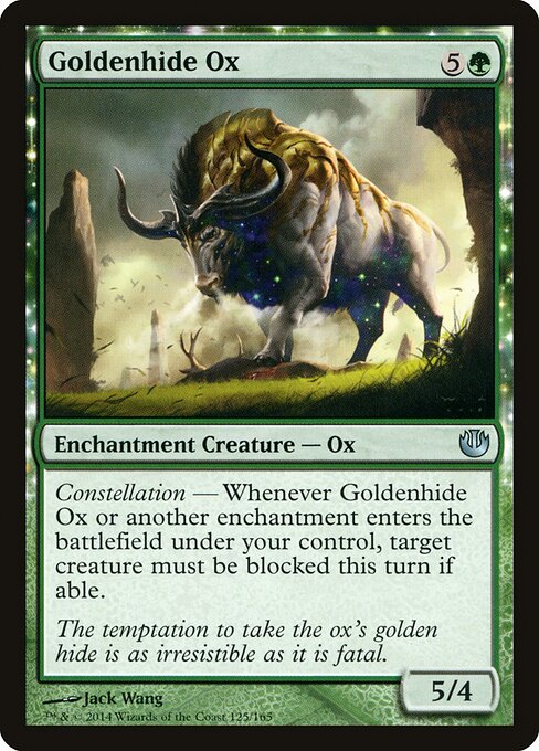 Goldenhide Ox - Journey into Nyx Magic card