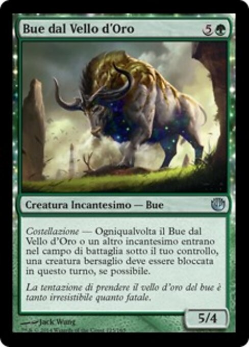 황금가죽 황소 (Goldenhide Ox) - Journey into Nyx (#125) - Illustrated by Jack Wang - Magic: The Gathering Card
