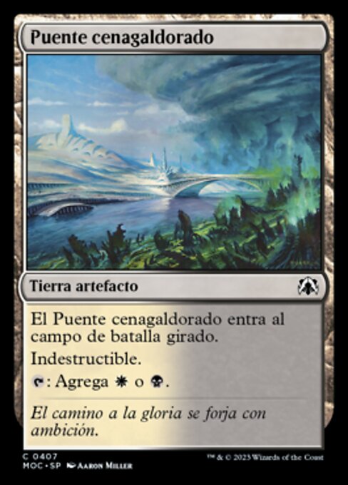 金沼結橋 (Goldmire Bridge) - Modern Horizons 2 (#247) - Illustrated by Aaron Miller - Magic: The Gathering Card