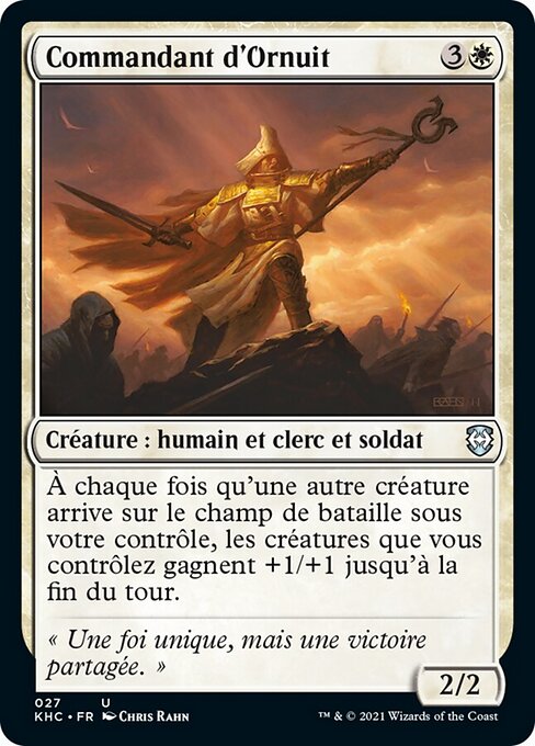 Comandante de la Noche Dorada (Goldnight Commander) - Phyrexia: All Will Be One Commander (#72) - Illustrated by Chris Rahn - Magic: The Gathering Card