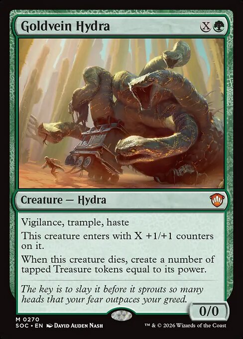 Goldvein Hydra - Secrets of Strixhaven Commander Magic card