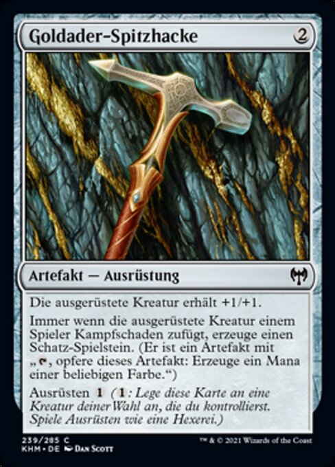 Goldader-Spitzhacke (Goldvein Pick) - Foundations (#253) - Illustrated by Dan Murayama Scott - Magic: The Gathering Card