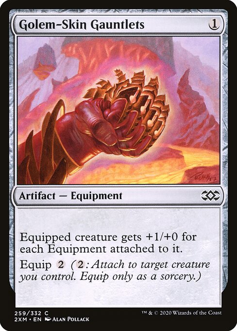 Golem-Skin Gauntlets - Double Masters Magic card