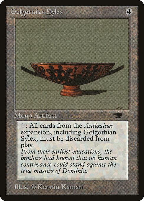 Golgothian Sylex - Antiquities (#51) - Illustrated by Kerstin Kaman - Magic: The Gathering Card