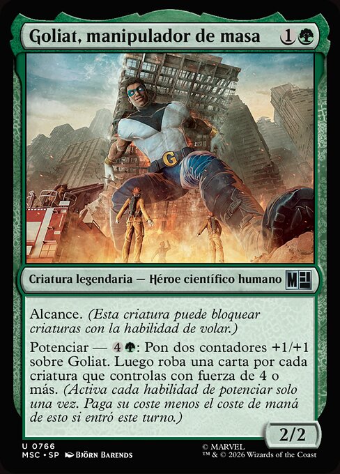 Goliath, Massenmanipulator (Goliath, Mass Manipulator) - Marvel Super Heroes Commander (#766) - Illustrated by Björn Barends - Magic: The Gathering Card