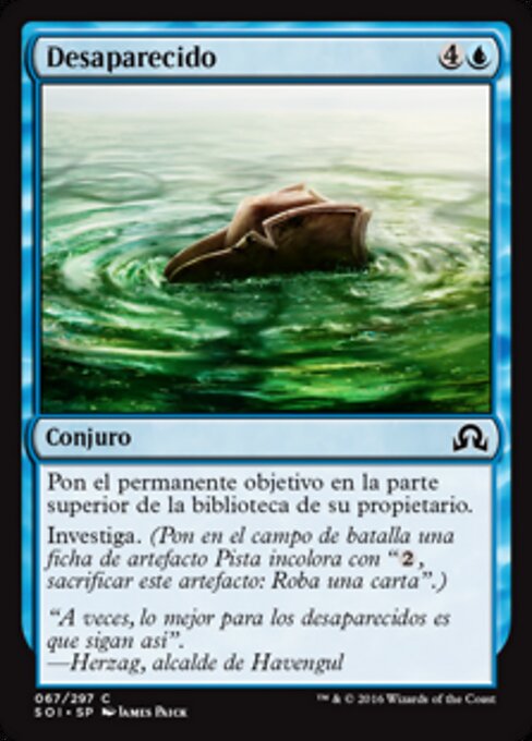 Desaparecido (Gone Missing) - Shadows over Innistrad (#67) - Illustrated by James Paick - Magic: The Gathering Card