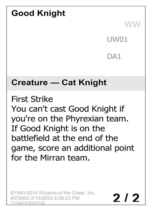 Good Knight - Unknown Event Magic card