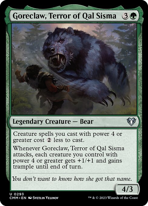 Goreclaw, Terror of Qal Sisma - Commander Masters (#293) - Illustrated by Svetlin Velinov - Magic: The Gathering Card