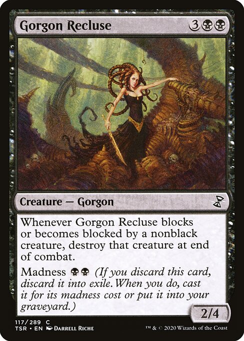 Gorgon Recluse - Time Spiral Remastered (#117) - Illustrated by Darrell Riche - Magic: The Gathering Card