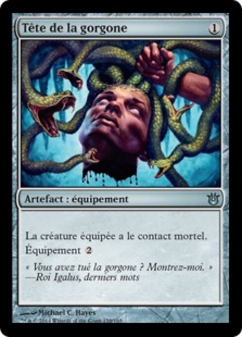 Cabeza de gorgona (Gorgon's Head) - Born of the Gods (#158) - Illustrated by Michael C. Hayes - Magic: The Gathering Card