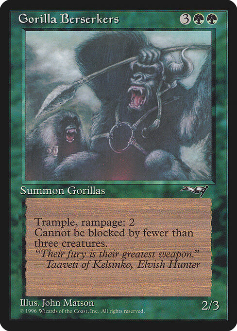 Gorilla Berserkers - Alliances Magic card