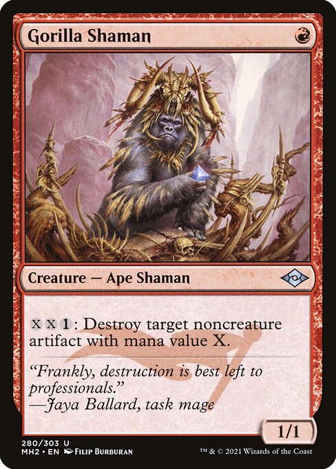 Gorilla Shaman - Modern Horizons 2 (#280) - Illustrated by Filip Burburan - Magic: The Gathering Card