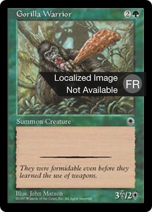 Guerrier gorille (Gorilla Warrior) - Portal (#168) - Illustrated by John Matson - Magic: The Gathering Card