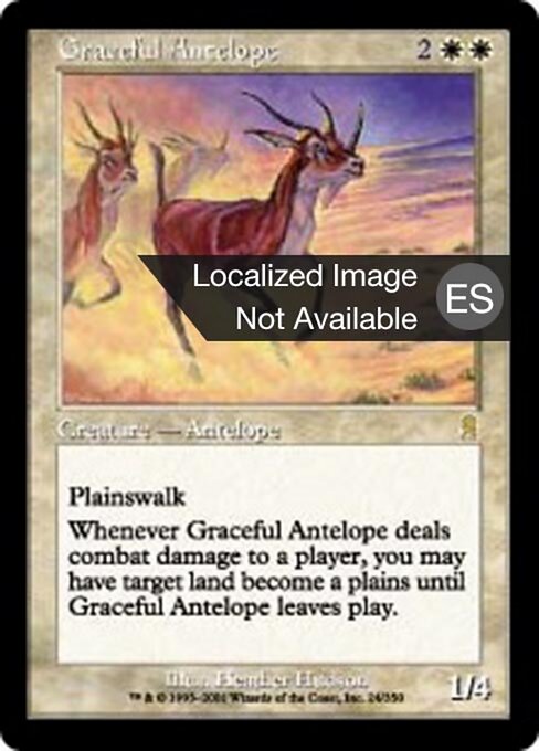 Antilope Leggiadra (Graceful Antelope) - Odyssey (#24) - Illustrated by Heather Hudson - Magic: The Gathering Card