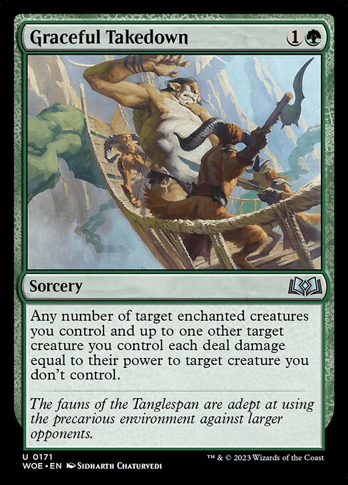 Graceful Takedown - Wilds of Eldraine Magic card