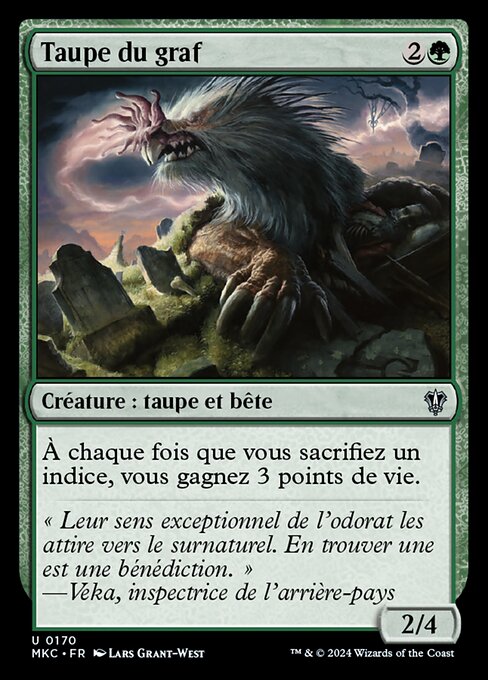 Крот с Могильника (Graf Mole) - Shadows over Innistrad (#207) - Illustrated by Lars Grant-West - Magic: The Gathering Card