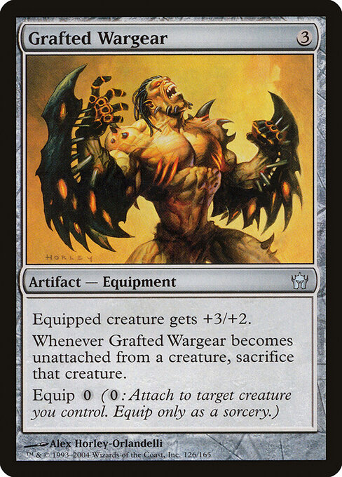 Aufgepfropfte Kriegsausrüstung (Grafted Wargear) - Fifth Dawn (#126) - Illustrated by Alex Horley-Orlandelli - Magic: The Gathering Card