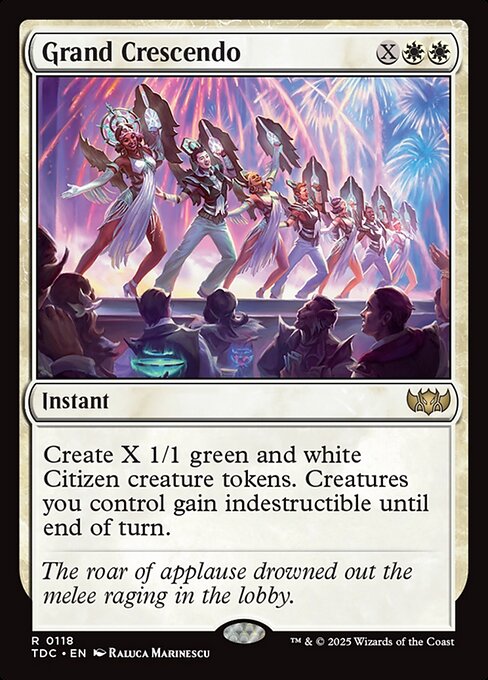 Grand Crescendo - Tarkir: Dragonstorm Commander (#118) - Illustrated by Raluca Marinescu - Magic: The Gathering Card