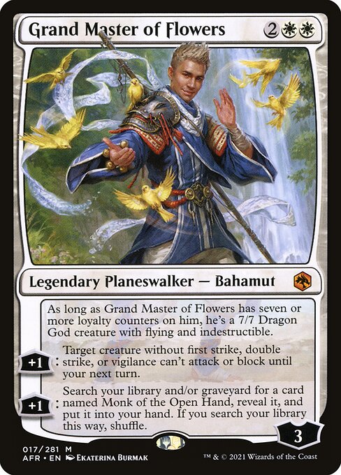 Grand Master of Flowers - Adventures in the Forgotten Realms (#17) - Illustrated by Ekaterina Burmak - Magic: The Gathering Card