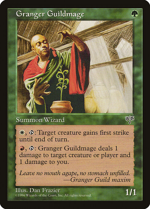 Magier der Bauerngilde (Granger Guildmage) - Mirage (#220) - Illustrated by Dan Frazier - Magic: The Gathering Card