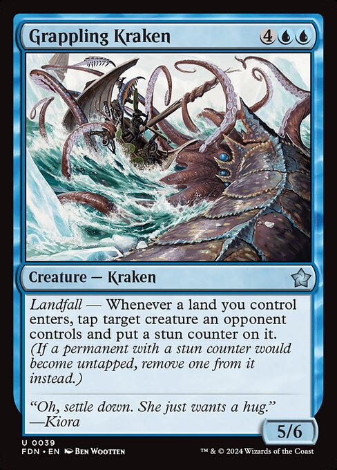 Grappling Kraken - Foundations Magic card