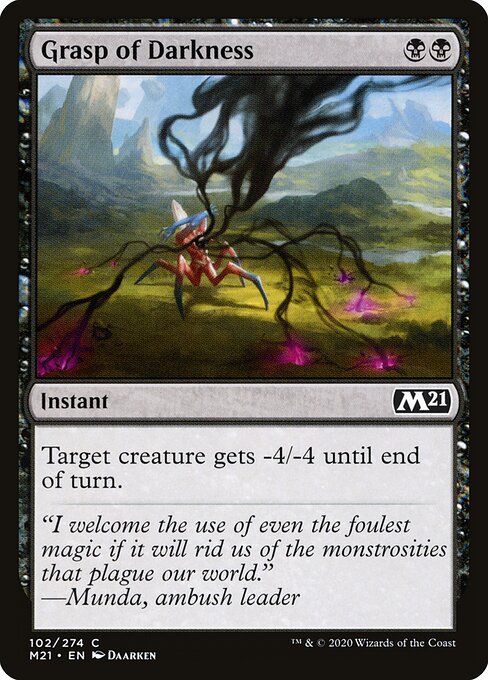 Grasp of Darkness - Core Set 2021 Magic card