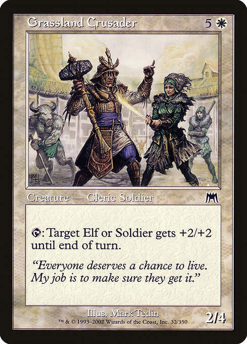 Grassland Crusader - Onslaught Magic card
