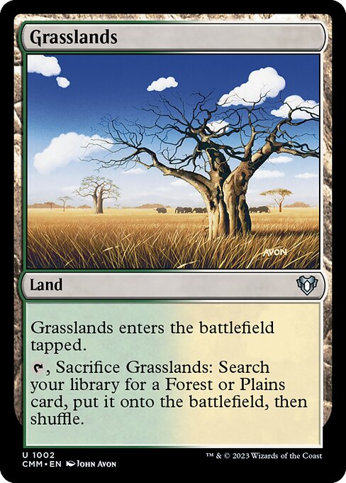 Grasslands - Commander Masters Magic card