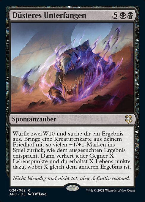 Reto peligroso (Grave Endeavor) - Forgotten Realms Commander (#24) - Illustrated by YW Tang - Magic: The Gathering Card