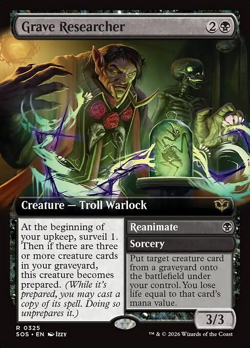 Grave Researcher // Reanimate - Secrets of Strixhaven (#85) - Illustrated by Izzy - Magic: The Gathering Card