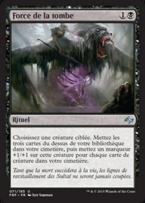 Forza del Sepolcro (Grave Strength) - Fate Reforged (#71) - Illustrated by Jeff Simpson - Magic: The Gathering Card