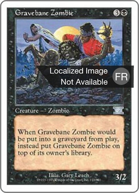 Verfluchter Zombie (Gravebane Zombie) - Classic Sixth Edition (#133) - Illustrated by Gary Leach - Magic: The Gathering Card